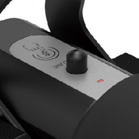 Berührbare STUMM-Taste und Regler im Gehäuse des USB-Mikrofons.